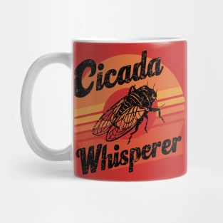 Cicada Whisperer Retro Sunset Cicadas 2024 Mug